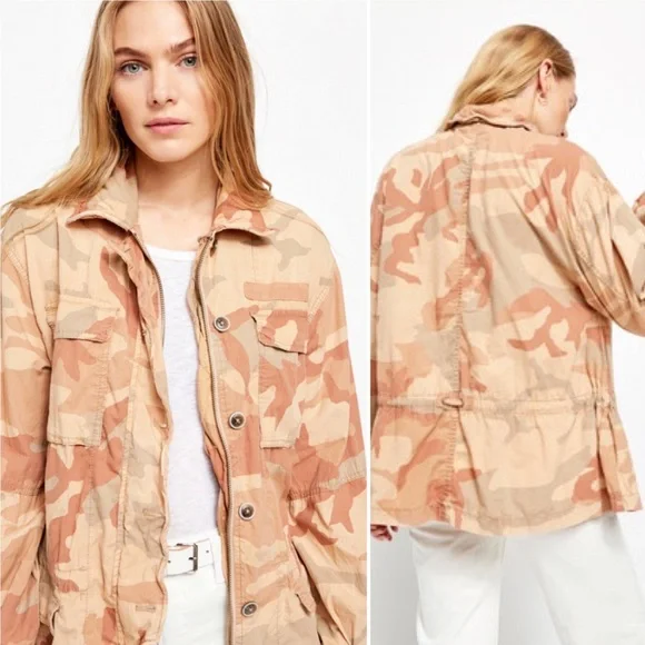 Free People Lead The Way Slouchy Camo Utility Jacket - Picture 4 of 13